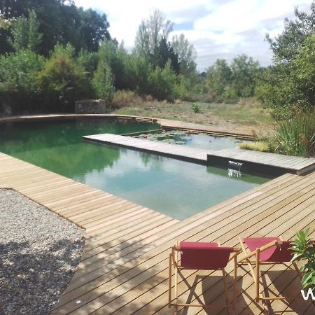 Gite Les Cabanes De Fallot Pour 15 Personnes - Piscine Naturelle L'isle-Bouzon Esterno foto
