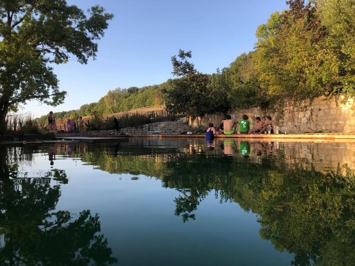 Gite Les Cabanes De Fallot Pour 15 Personnes - Piscine Naturelle L'isle-Bouzon Esterno foto